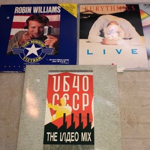 Laser Videodisc (Lot of 3) Eurythmics, Ub40, Robin